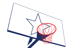 Allstar logo for Journeyman Basketball by Jim Grenier dba Renegade Studios