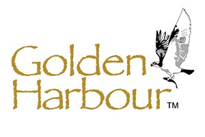 Logo, logotype for Golden Harbor brand packaging by Jim Grenier dba Renegade Studios