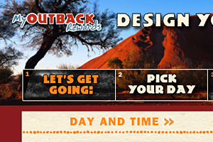 Proposed landing page for a custom Outback loyaty program